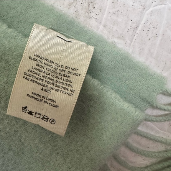 Aritzia Wilfred Free 100% Wool Classic Scarf Blanket Fringes Wrap Shawl Cozy Big - Picture 9 of 13
